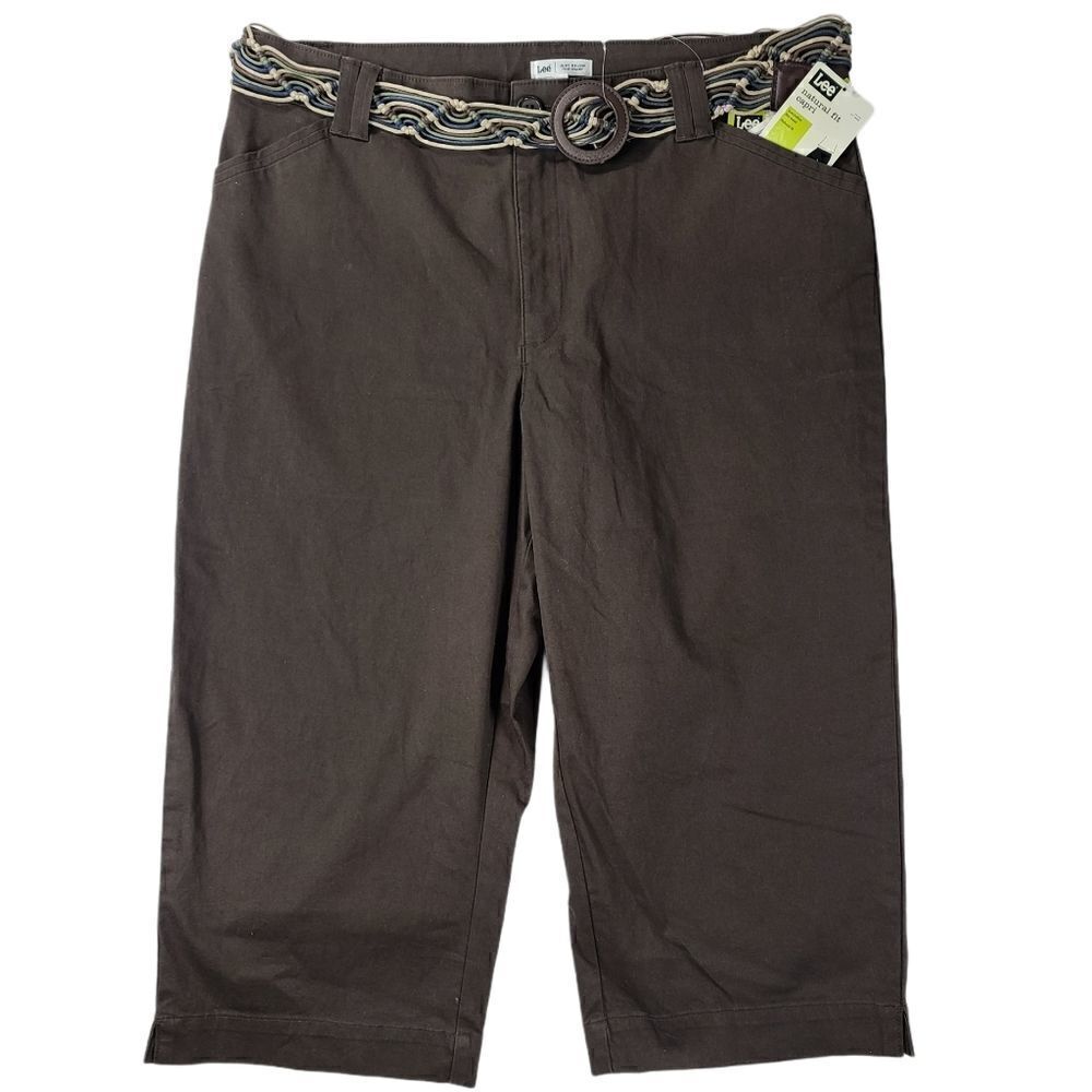 Lee Brown Woven Belt Capris